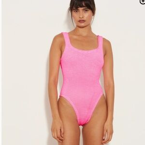 Hunza G Square Neck Swim One Piece Bubblegum